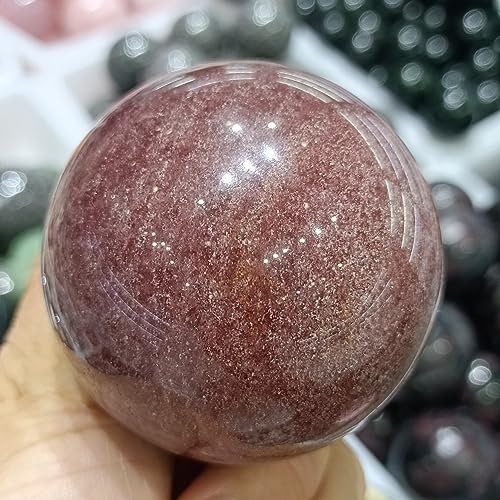 Quartz fraise sphere decorative a offrir pour la maison - 5