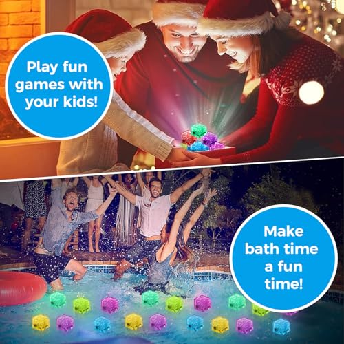 Cubitos de hielo iluminados LED, paquete de 36 piezas miniatura 3