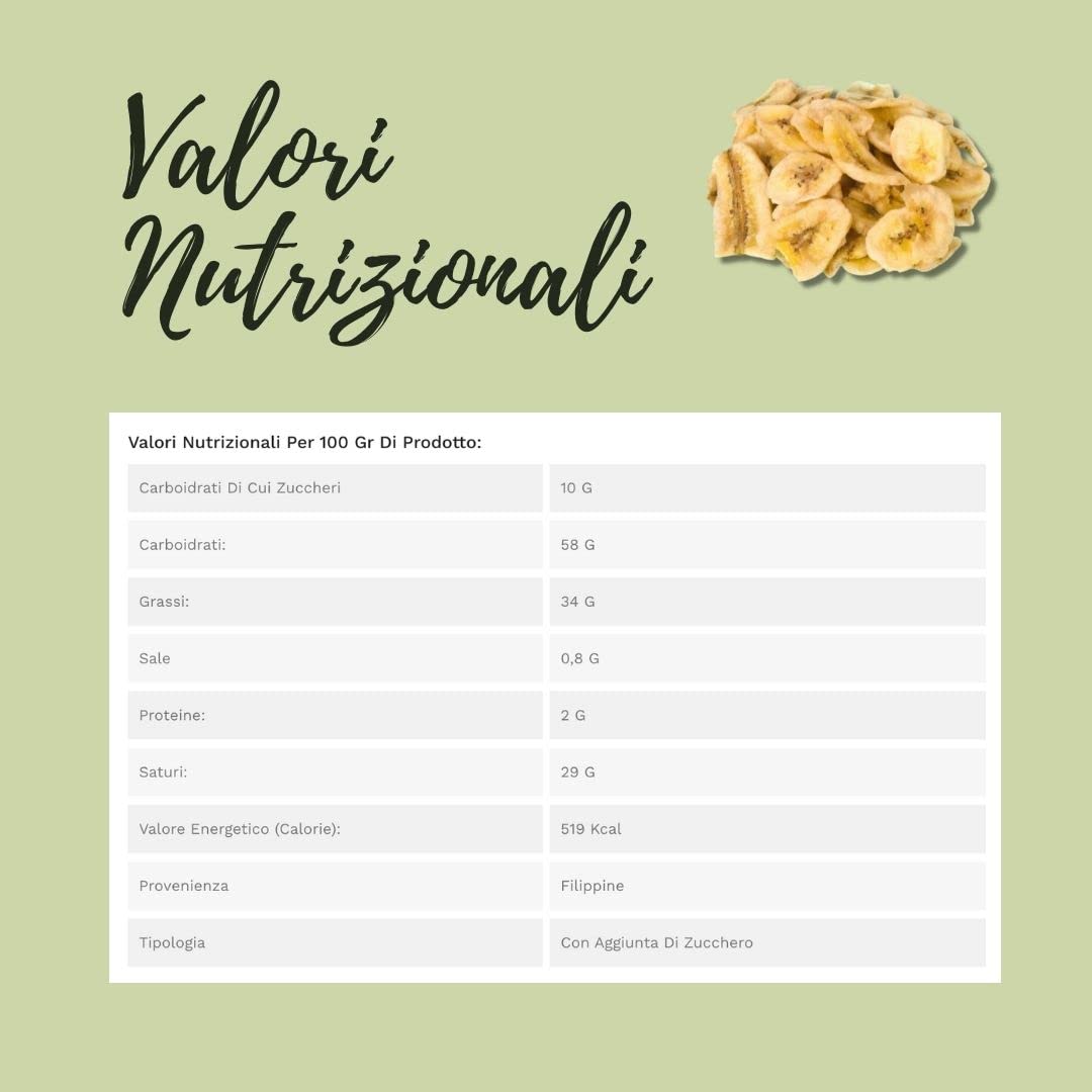 Natura d'Oriente Chips de Plátano Deshidratado 500 g