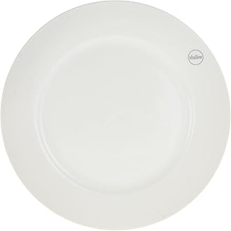 Shallow Porcelain Dinner Plate, White, 27 cm, TS-WH-10