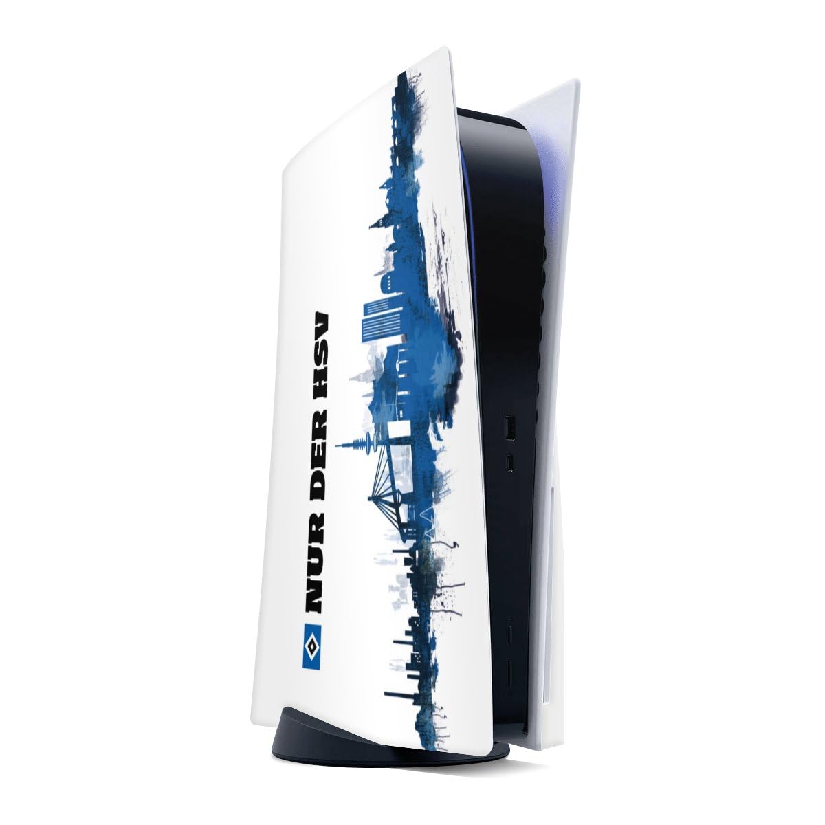 DeinDesign Skin kompatibel mit Sony PlayStation 5 Disc Edition Folie Sticker HSV Offizielles Lizenzprodukt Bundesliga