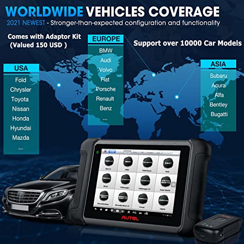 Autel Scanner Maxisys Ms906Bt Diagnostic Scan Tool, Same Functions As Ms906 Pro/ Mk906 Pro, 2023 Full Bi-Directional, Advanced Ecu Coding As Mk908/ Mk908 Ii, 36+ Service, Fca Autoauth, Work With Bt506 #TOP6