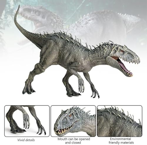 Image of Kawaii Kart A Cart Full of Cuteness Spiked Indominus Rex Realistic Dinosaur Toy With Movable Mouth Textured Dinosaur Figure Prehistoric Animal Creatures Educational Toy For Kids & Adults