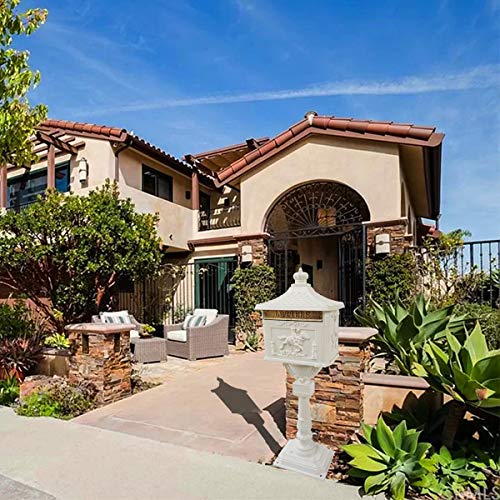 Polar Aurora Mailbox Cast Aluminum White Mail Box Postal Box Security Heavy Duty New #TOP1