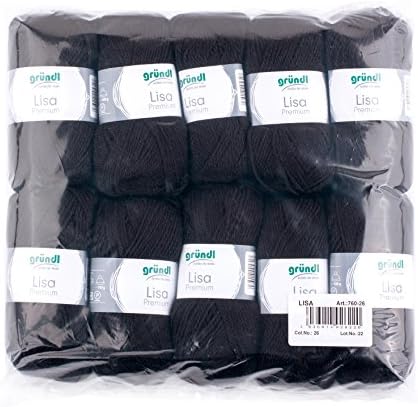 Gründl 760-07 Lisa Premium wool, polyacrylic, pastel turquoise, 32 x 27 x 6 cm, pack of 10