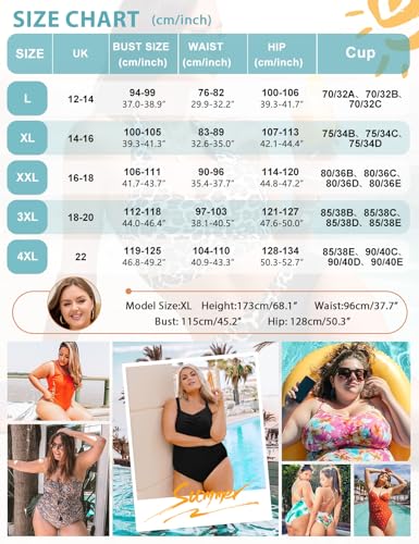 Nadeer Women's One-Piece Swimsuit Plus Size Tummy Control Swimwear V Neck Ruched Ladies Swimming Costume Bathing Suit for Beach Sports(Black,3XL) - Image 6