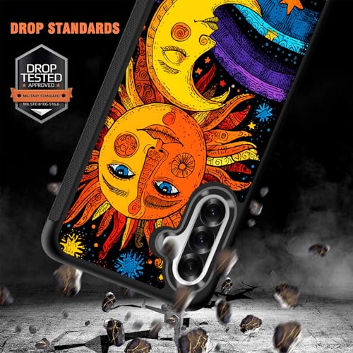 Vobber for Galaxy A17 5G Case,Slim Anti-Scratch Architecture TPU Shockproof Protective Case Cover for Samsung Galaxy A17 5G 6.7" 2025,Cosmic Sun Moon Face Vobber for Galaxy A17 5G Case,Slim Anti-Scratch Architecture TPU Shockproof Protective Case Cover for Samsung Galaxy A17 5G 6.7" 2025,Cosmic Sun Moon Face - Image 3