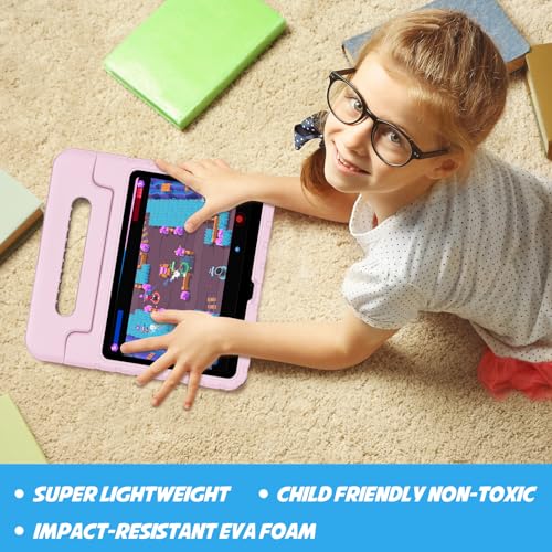 ProCase Kids Case for iPad A16 11th Generation 2025/iPad 10th Generation 2022 with Pencil Holder, iPad 11/10 Case Shockproof Lightweight Cover with Stand Convertible Handle for Children -Lightpink by ProCase - Used condition - Image 6