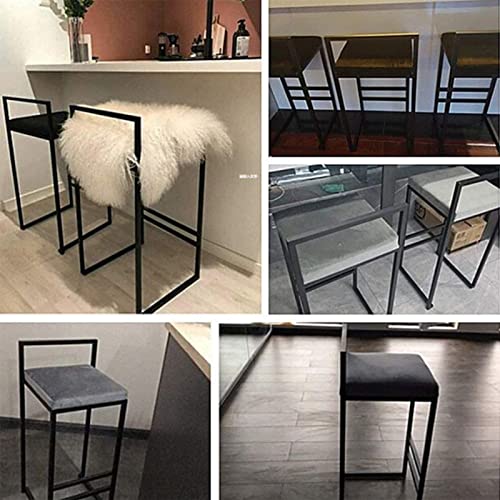 Chaises de bar velours blanc pour îlot central de cuisine convivial - 7