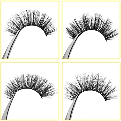 KOUSEI False Eyelashes Pack Fake Lashes Dramatic Look Fluffy Long Soft Thick Natural Reusable Handmade Extension Eyelashes 20 Pairs 4 Styles Mixed Lashes No Glue