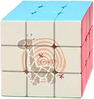 Giraffe Cartoon Ring Animal Magic Cube Puzzle 3x3 Toy Game Play