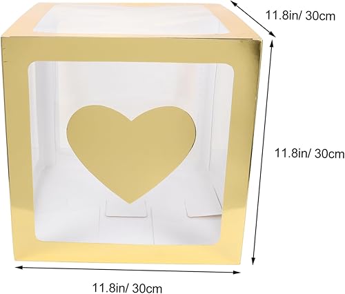 Miniatura 7 de SAFIGLE 4pcs Boxes Bright Balloon Box Baby Balloon Boxes Backdrop Favor Balloon Box 1st Birthday Balloon Box Happy Birthday Decorations for Boys De