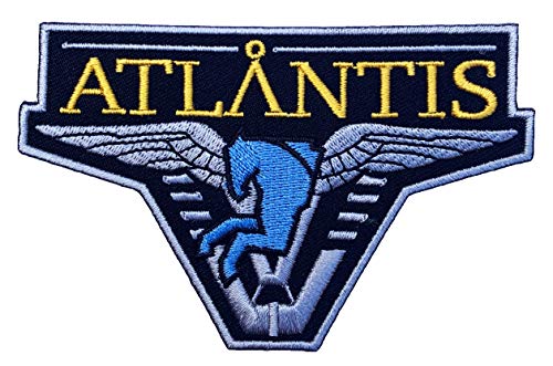 Stargate SG-1 Atlantis Team LB weißer Rand bestickter Aufnäher zum Aufnähen oder Aufbügeln, 10 cm