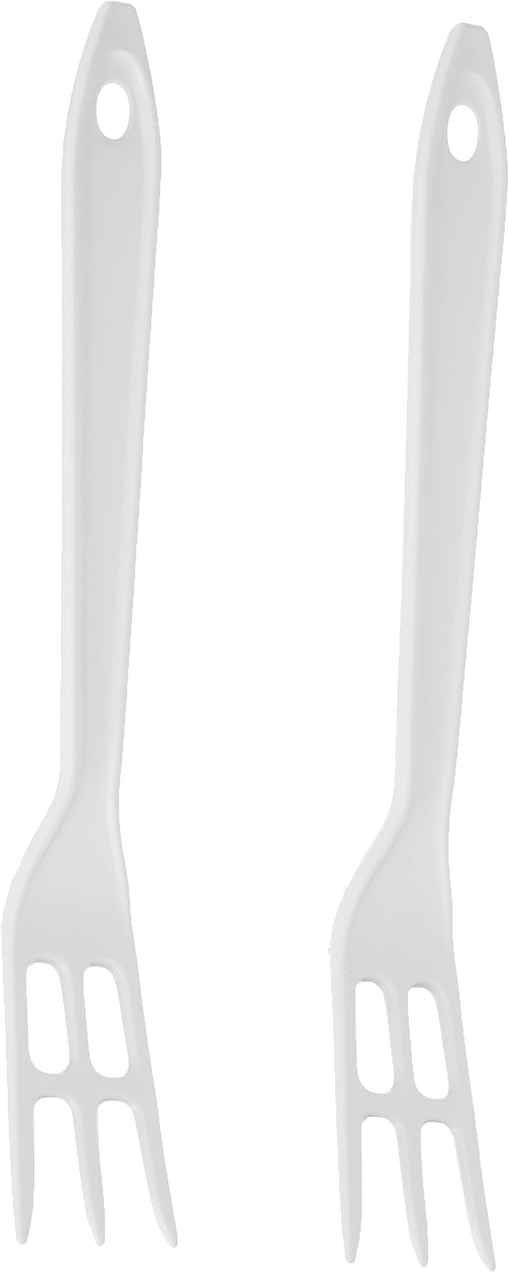 Hutzler 3702-2WH Lopol Nylon Forks (Set of 2), 11", White