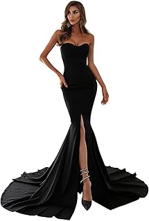 black gown with train
