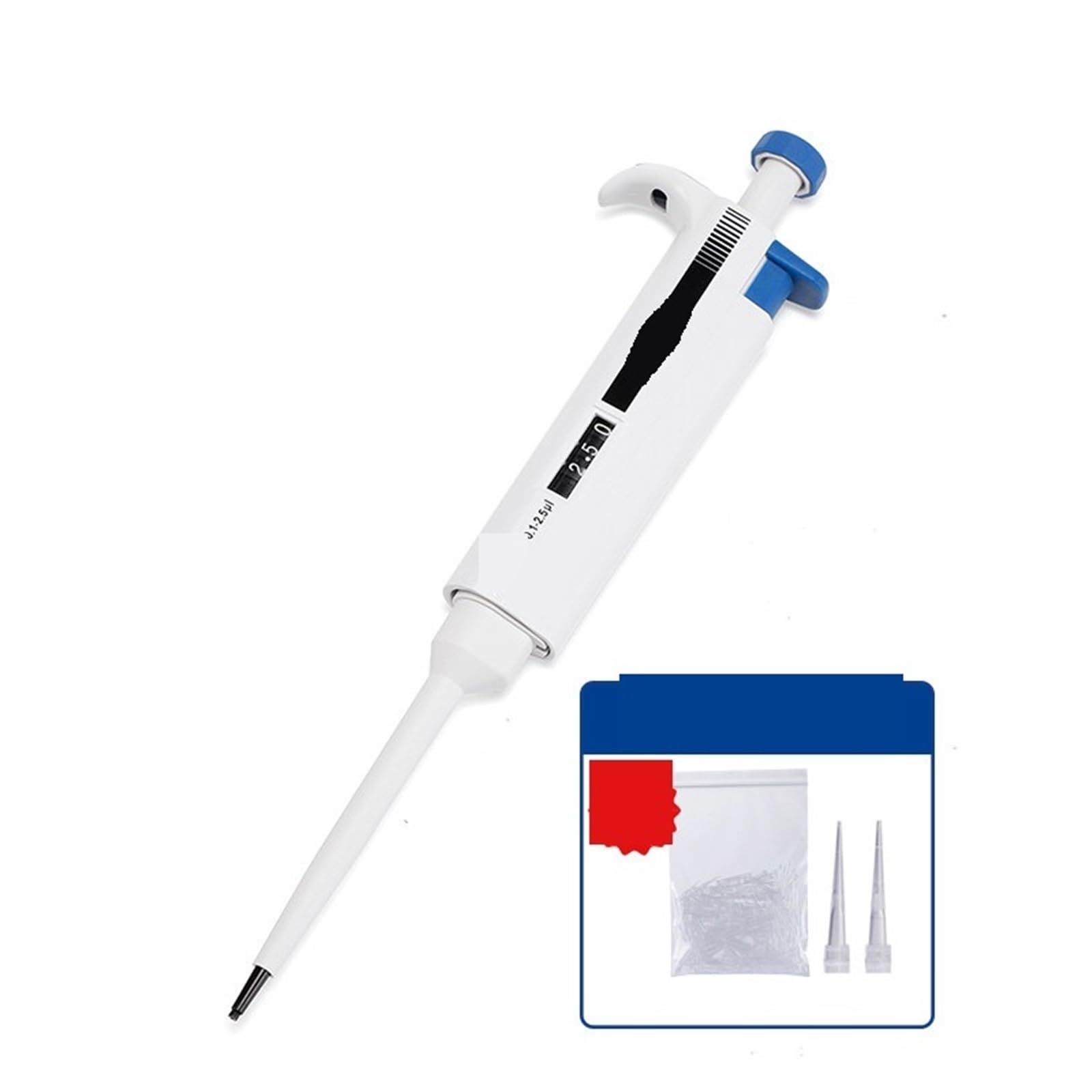 Pipeta Pipeta De Laboratorio Micropipeta Suministros Médicos Un Solo Canal Manual 1-10 Ml para laboratorio(10-100ul)