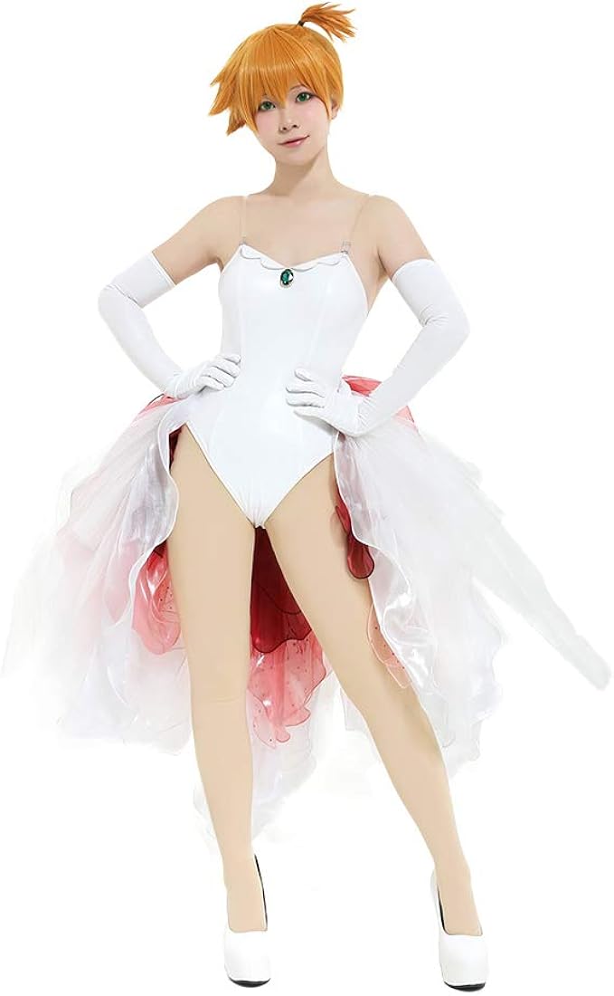 Buy Coskidz Women's Misty Goldeen Swimsuit Cosplay Costume Dress (M, White)  at Amazon.in
