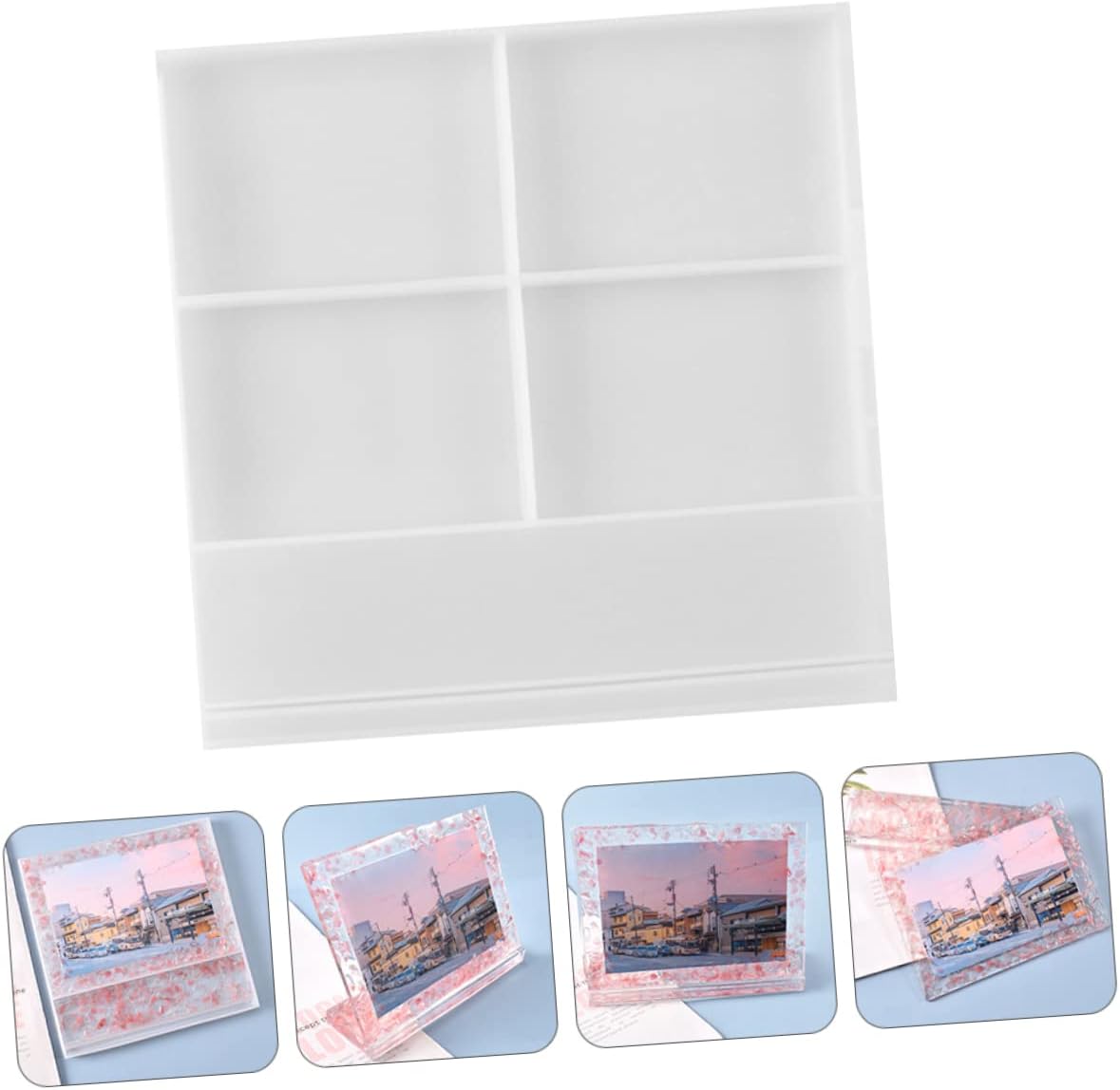 1Pc Creative DIY Silicone for Custom Photo Frame Crystal Epoxy Frame High Flexible Easy to Clean for Craft Projects and Unique Designs