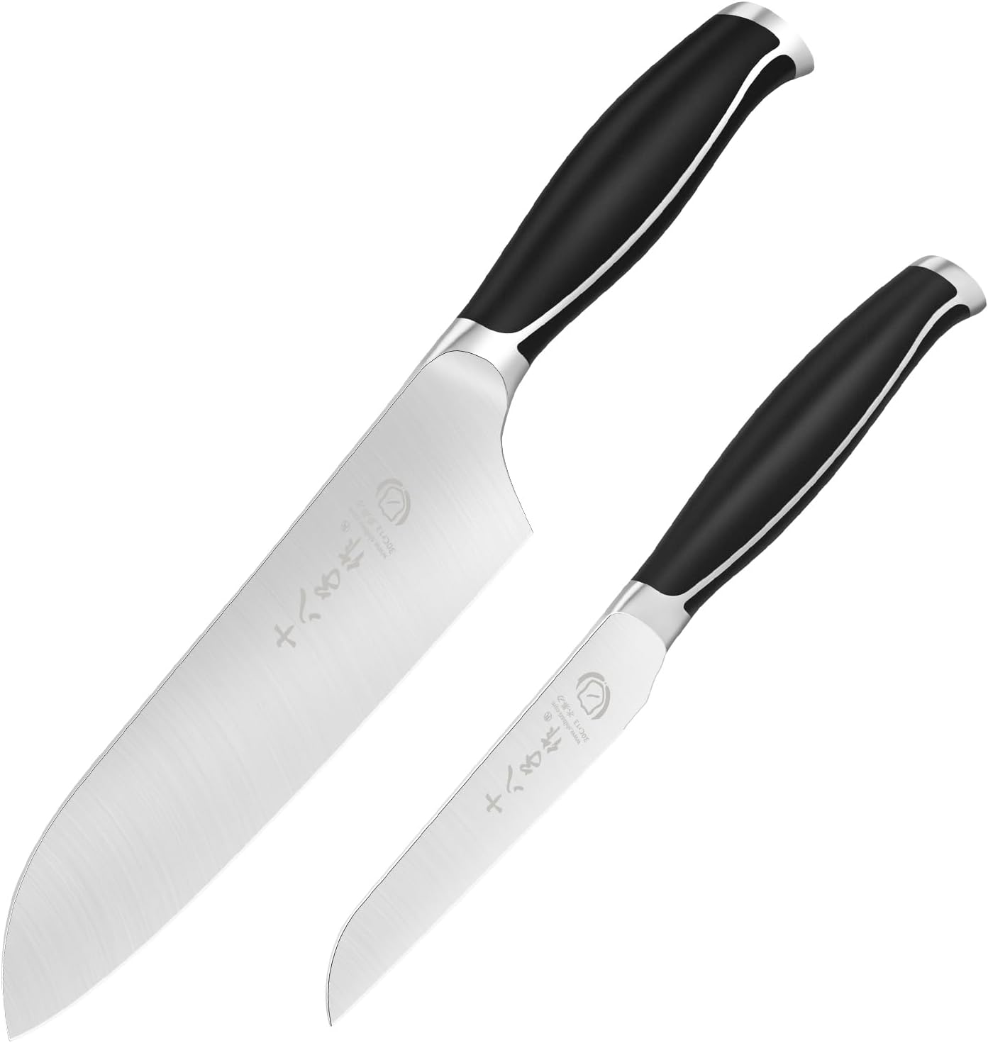 SHI BA ZI ZUO Chef Knife Set 2 PCS Kitchen Knives with Anti-Slip Stanless Steel Handle Japanese Cooking Knife for Paring Cutting