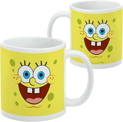 Miniatura 2 de GRAPHICS & MORE SpongeBob Goofy Smile Face Taza de café de cerámica, tazas de regalo novedosas para café, té y bebidas calientes, 11 onzas, color
