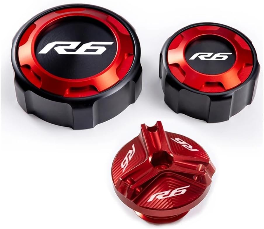 Reservoir Brake Motorcycle Fluid Cover for Ya&maha YZFR6 YZF-R6 YZF R6 2010-2023 R 6 Accessories Front and Rear Brake Fluid Oil Tank Cover Liquid Storage Tank Cover
