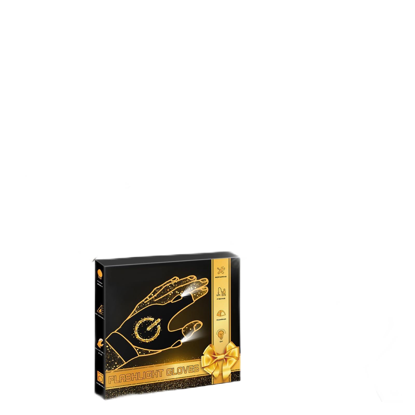 CRANACH LED Flashlight Gloves Gifts for Men Women Christmas Stocking Stuffers for Men Finger Glove with Waterproof Lights