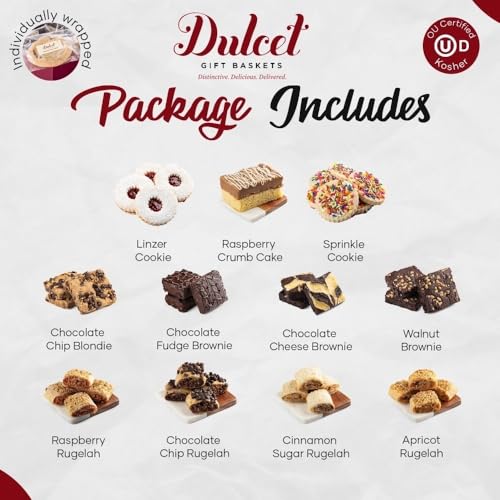 Dulcet Gift Baskets Mothers Day Sprinkle Cookie & Chocolate Fudge Brownie Gourmet Bakery Basket — Great Gift for Mom, Birthdays & Anniversaries - Personal Note Option Available - Thumbnail 5