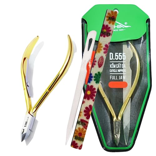 Nghia Professional Cuticle Nipper C-112-16 (Full Jaw D-555) Osimihome Cuticle Cutter Trimmer Manicure Tools with 1 Springââ‚¬â€œ Perfect Nail Care Tool at Home/Spa/Saloon Galadan(1 pcs)
