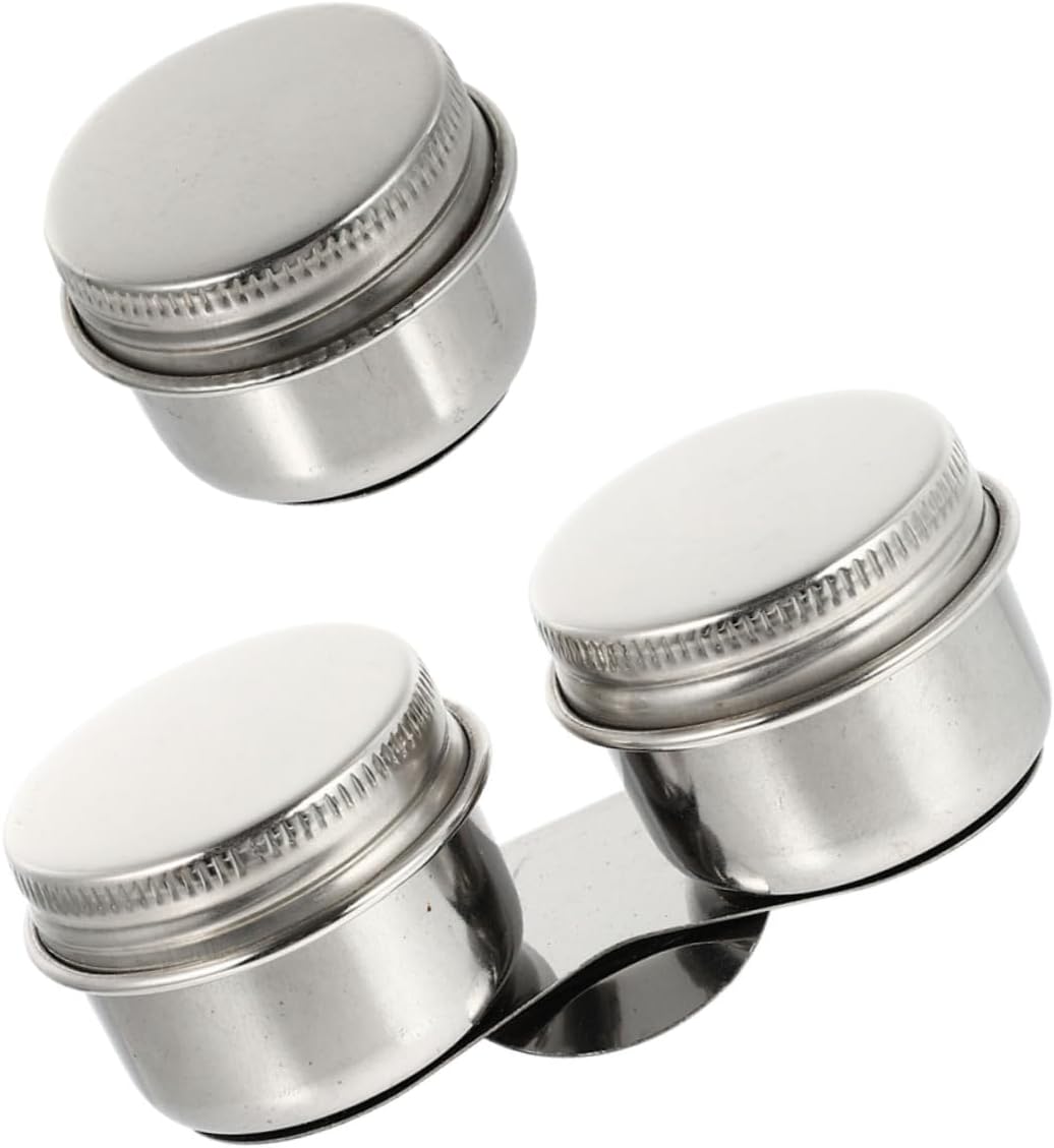 2pcs Stainless Steel Brush Cleaner Durable Pen Cleaning Pots for Oil Painting with Strong Functionality Artists and Outdoor Use