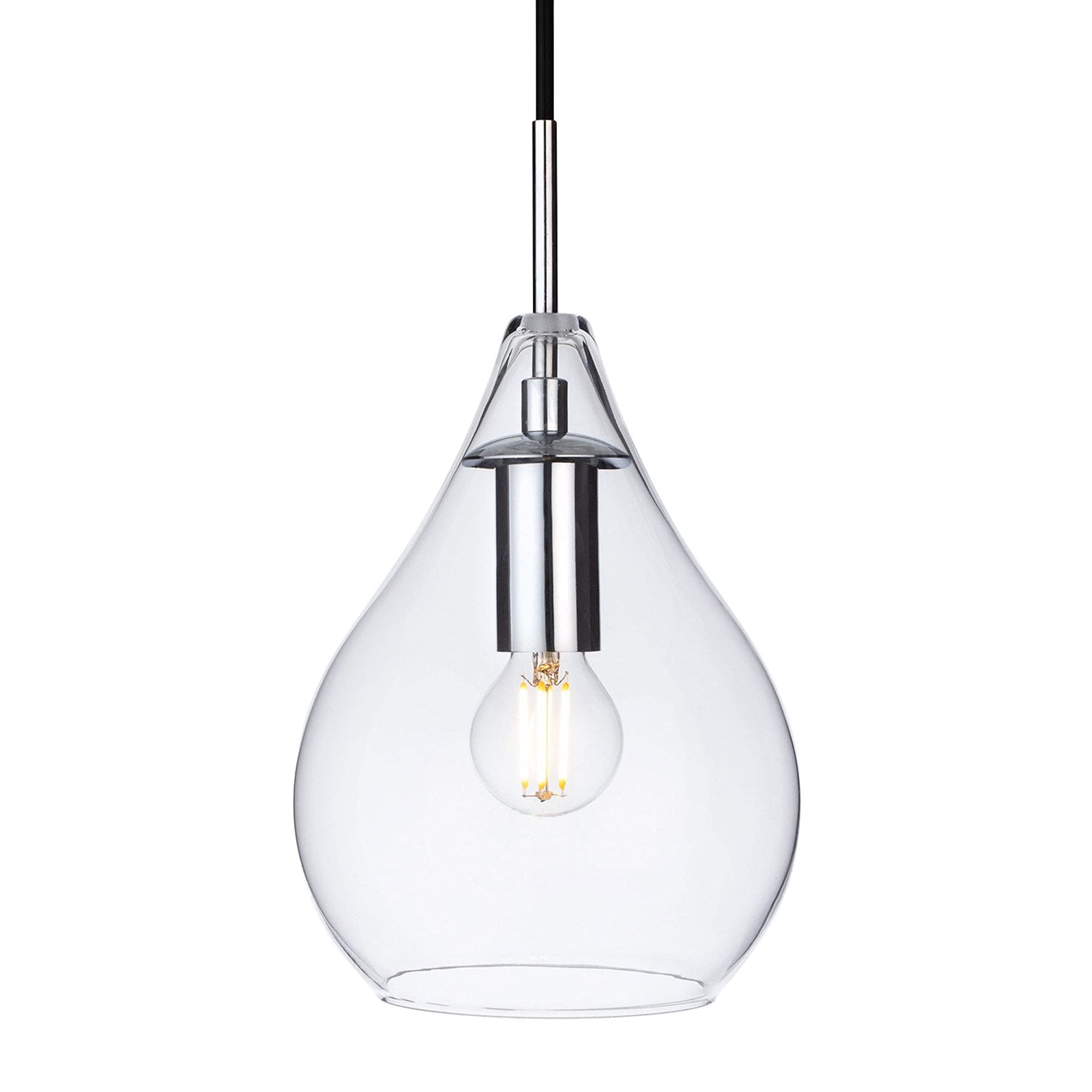 Firstlight Chrome With Clear Glass Omar Pendant