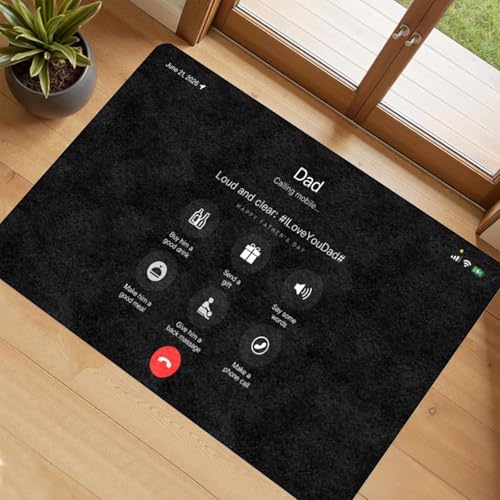 Welcome Doormat, 30x18in Entryway Small Area Rug for Dad's Gift