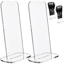 1Pair Boxing Glove Holder Universal Gloves Display Stand Acrylic Vertical Boxing Glove Baseball Gloves Display Holder For Boxing Baseball Enthusiast Transparent