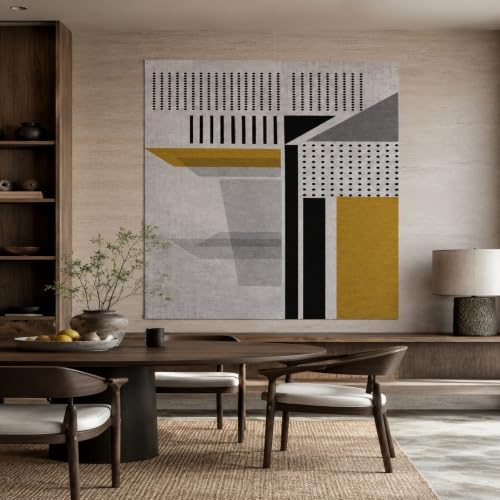 Tapisserie murale moderne jaune et noire pour sublimer un mariage en extérieur ou un bureau