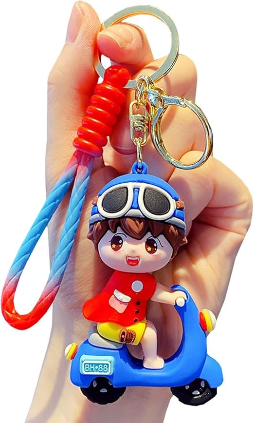CORXIL® Cute 3D Cartoon Design Keychains for Car/Bike Keys, Offic...