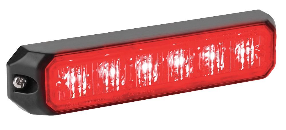 Federal Signal MPS600-RR MicroPulse LED Exterior/Perimeter Light, Clear Lens, Red LEDs