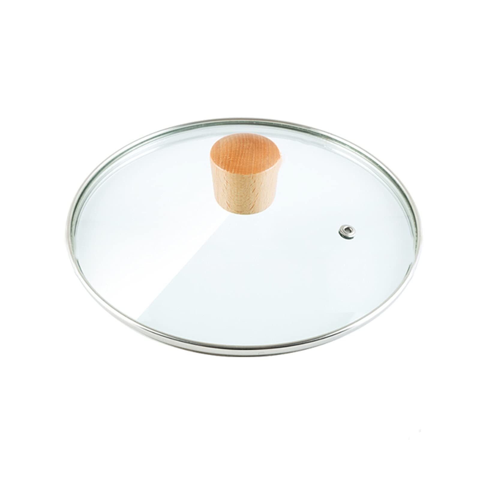 Pfannendeckel aus gehärtetem Glas, Universaldeckel mit Holzgriff, runder Haushaltstopf, Ersatz-Kochgeschirrdeckel, Deckel für Schneepfanne, Milchtopf, Suppentopf, für Dec,24 cm