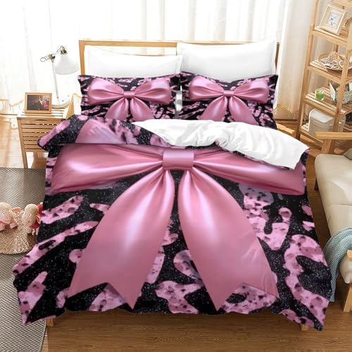 Parure de lit lys roses en microfibre 3D Super King 260x220cm - 3