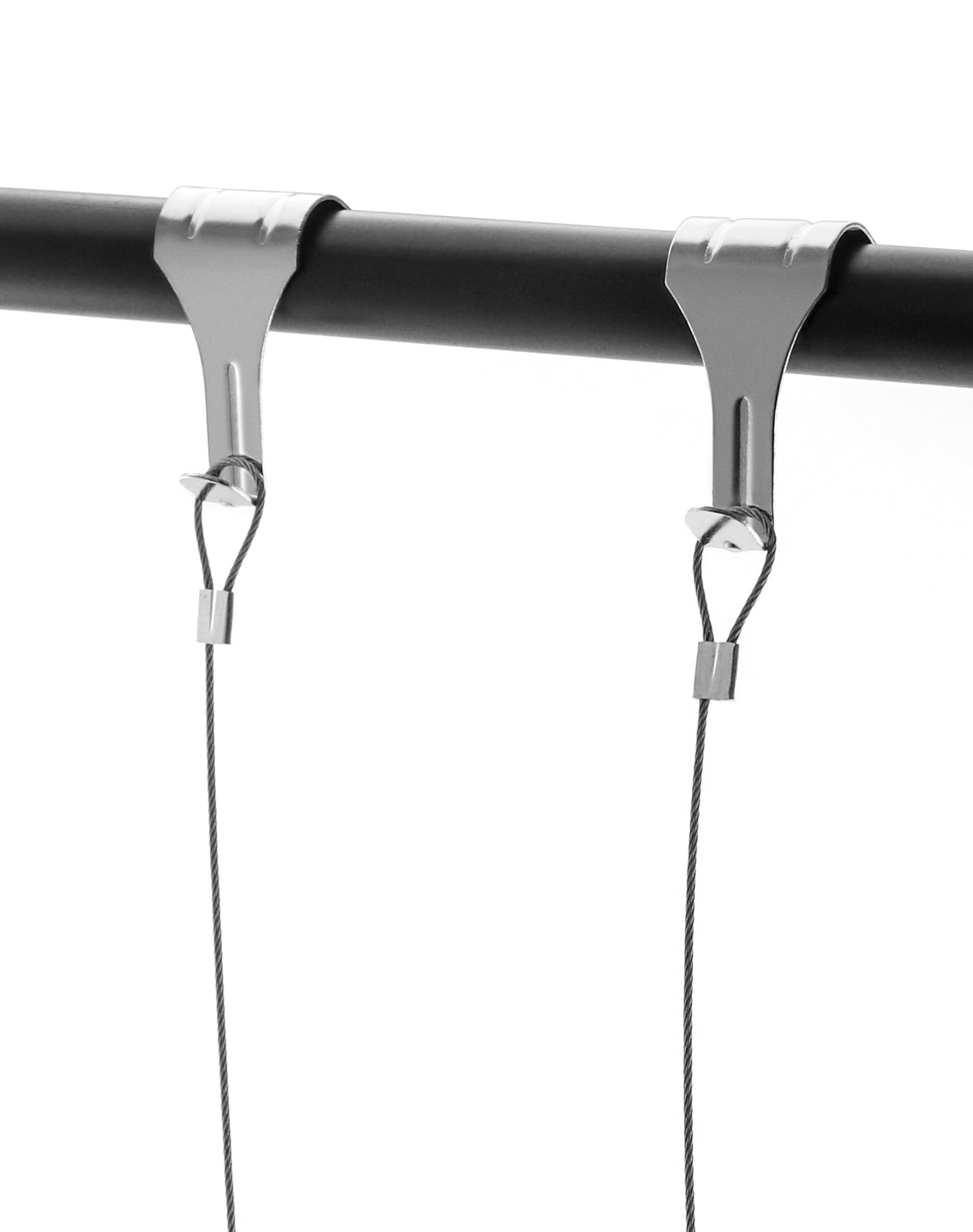 QWORK Cavo per Appendere Quadri Filo di Sospensione 2m x Ø1.5mm Acciaio Inox Gancio Regolabile 40kg 20 Pezzi