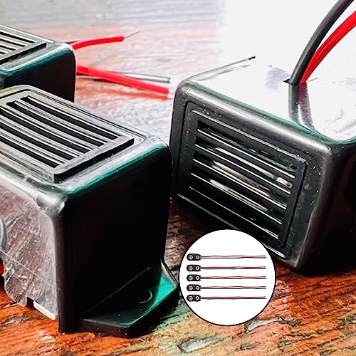 5pcs 9V Battery Snap Connector,PP3 Battery Snap Connector Plastic Battery Snap T-type Cable Lead with 15cm Flying Leads,Black Hard Plastic Housing Battery Snap Connector Black Red Cable Connection - Image 3