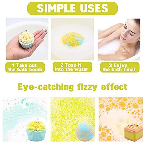 Mingzhe peças conjunto de presente de bombas de banho vívidos cupcakes trufas polvilhar bolas de ban