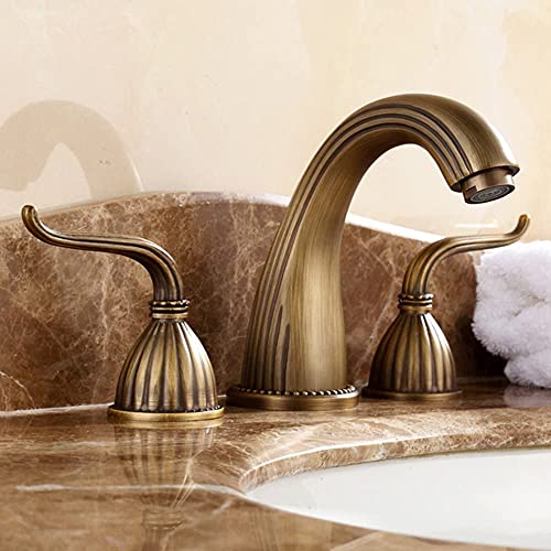 Preisvergleich Produktbild Antikes Messing Waschbecken Wasserhahn Retro Gebürsteter Waschtischa