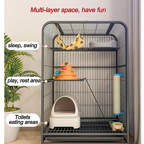 Niche pour chat à roulettes : enclos intérieur mobile et élégant - 3