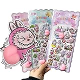 【東京より即納】おしりぷにぷにシール 3枚セット おはじき 立体ぷっくり触感 手帳 日記帳 スマホケース用 DIYデコレーション 女の子・男の子 子供向け 簡単貼り付け プレゼント・ギフト・ご褒美 文具 手芸 スクラップブッキング対応