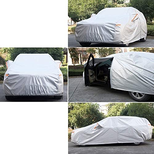 Image of Kayme 6 Layers SUV Car Cover Custom Fit for Honda CRV CR-V (1995-2025), Waterproof All Weather for Automobiles,Rain Sun UV Protection.Silver