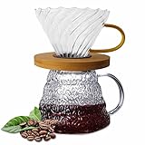 Alta calidad y temperatura: la cafetera y el goteo están hechos de vidrio de borosilicato de alta calidad resistente al calor y soplado a mano, con un coeficiente de expansión térmica muy bajo. Este hervidor de café puede soportar un rango de temperatura de -20 ℃ a 130 ℃.