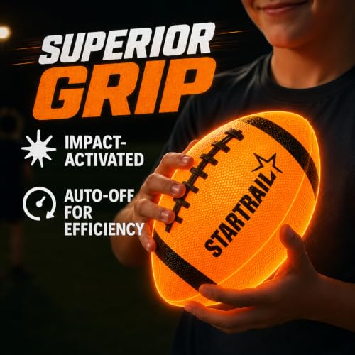 TOMLEON Glow in the Dark LED Football with Pump #TOP21
