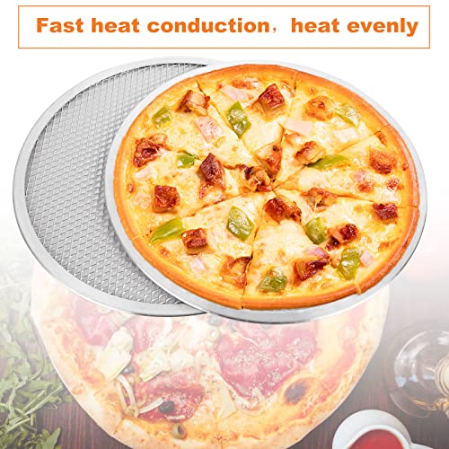 MIVIDE 4PCS 12In Mesh Pizza Screen, Pizza Trays for Oven Non Stick, Aluminium Pizza Mesh Screen, Round Pizza Tray Pizza Baking Sheet for Oven - Image 6