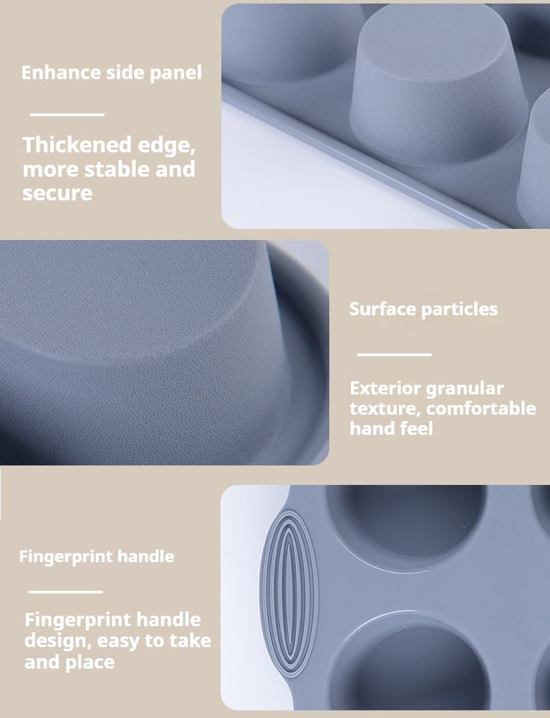 Molde De Silicona Porosa Paquete De 5 Moldes De Silicona De 6 Cavidades Para Pan Ideales Para Preparar Pasteles De Mousse Caseros En La Cocina Morado Claro