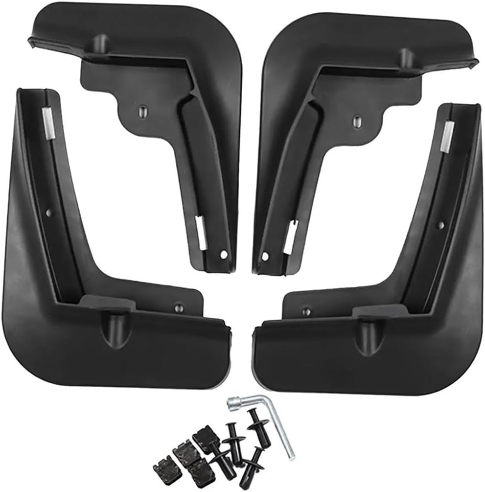 Set of 4 Mud Flaps Splash Guards Without Drill Accessory Front Rear Fender Protection Compatible with BYD Dolphin Sturdy Easily Install