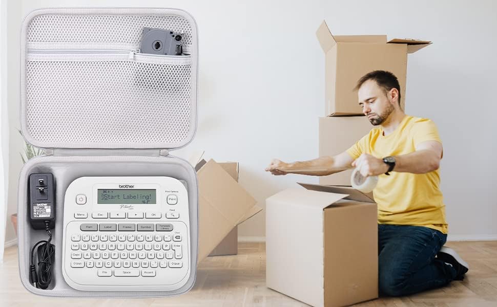 Miniatura 9 de khanka Estuche de viaje rígido de repuesto para Brother P-Touch Pt-d400 PTD400AD, PT-D410, PT-D460BT etiquetadora avanzada para el hogar y la